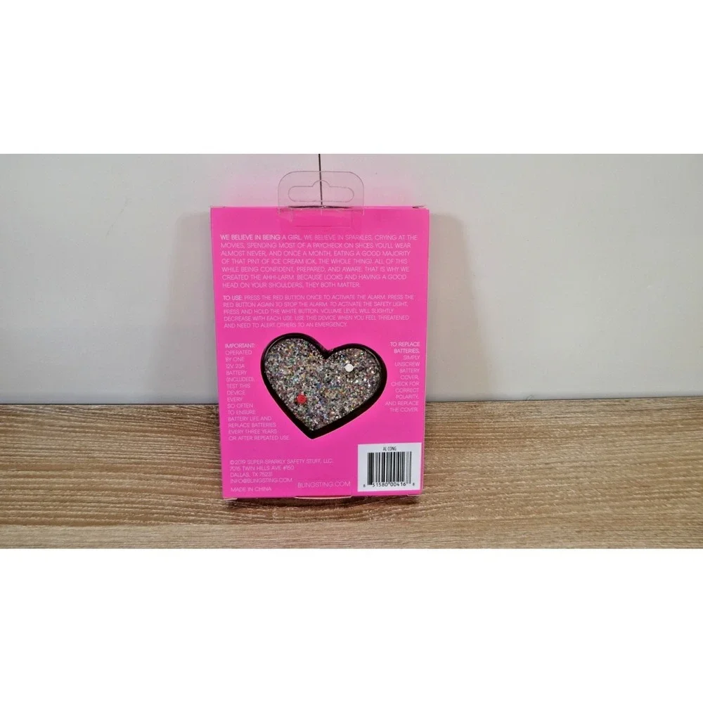 Ahh!-larm Super Loud Personal Alarm Panic Button New Glitter Confetti Color
